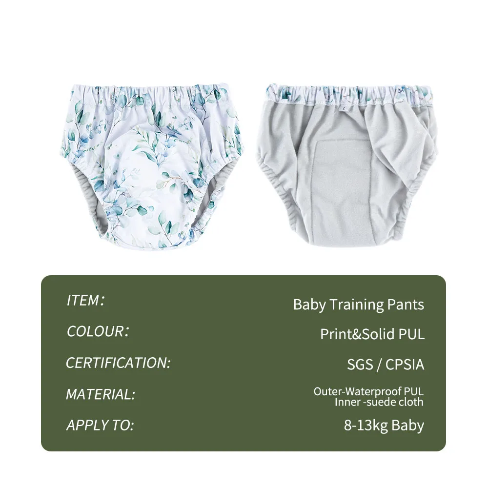 Happy Flute baby diaper suede cloth potty training pants anti-leak washable reusable