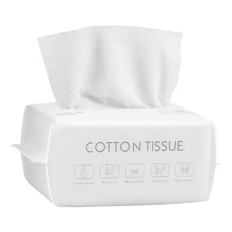 Facial Tissue Custom Cotton Tissue Disposable Towels Sterile Biodegradable Beauty Salon Towels For Washing Face