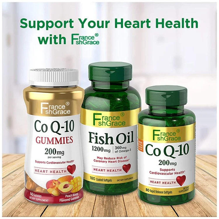 Fish Oil Capsules Dietary Supplement Omega-3 EPA and DHA Supports Heart Health Maintain the Cardiovascular System