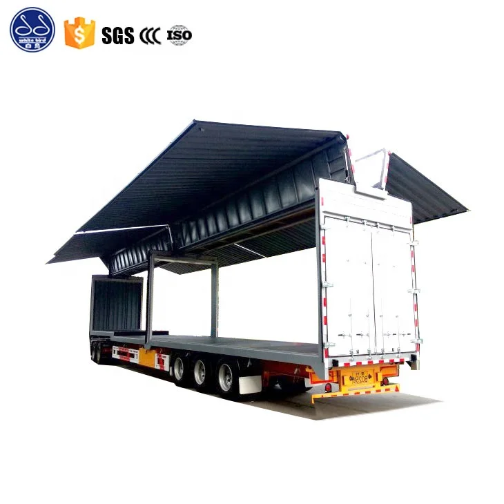 box structure curtain side semi trailer/cargo box van semi trailer