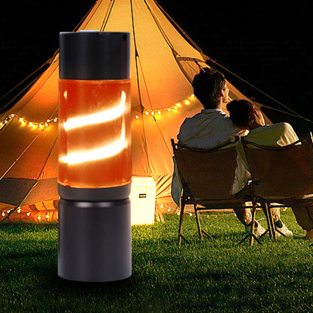 Mini LED Bright and Colorful Flashlight Portable and Multifunctional Outdoor Lighting USB Charging Atmosphere Camping Light