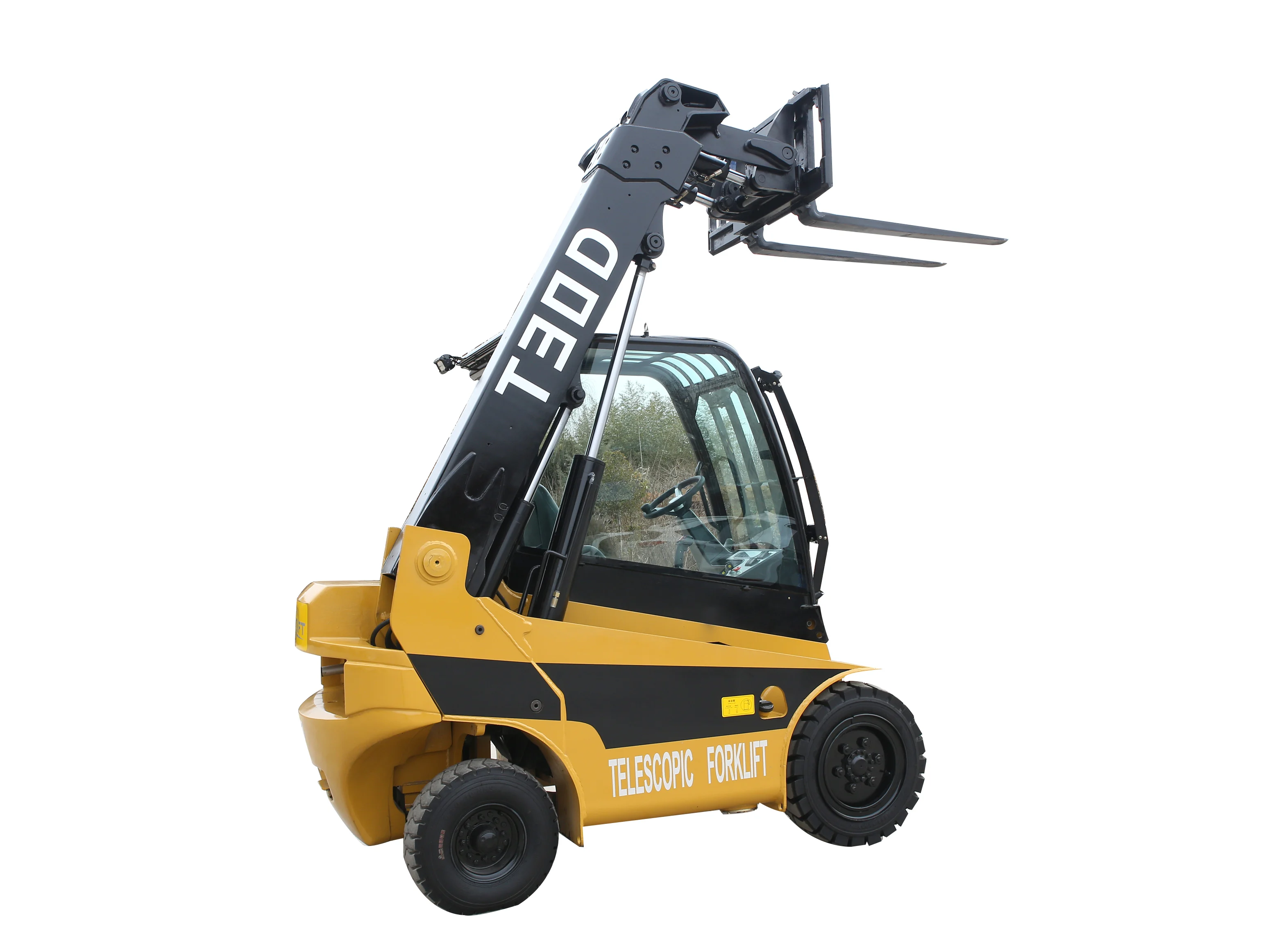 Telescopic Forklift Truck Handler 3ton Load Capacity 2380mm Reach Boom 4m Lifting High