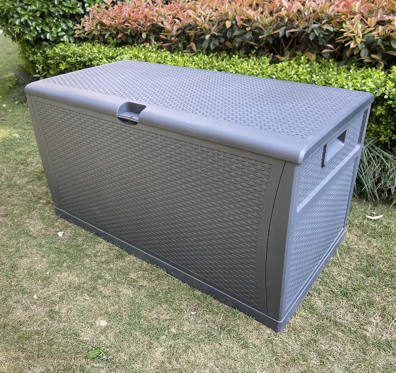 
Rattan Style Storage Box Deck Box 450L 118gal Capacity 