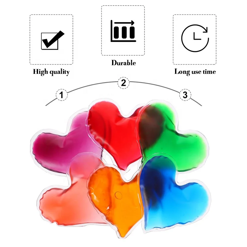 reusable custom design heart shaped cold gel ice cooling pack