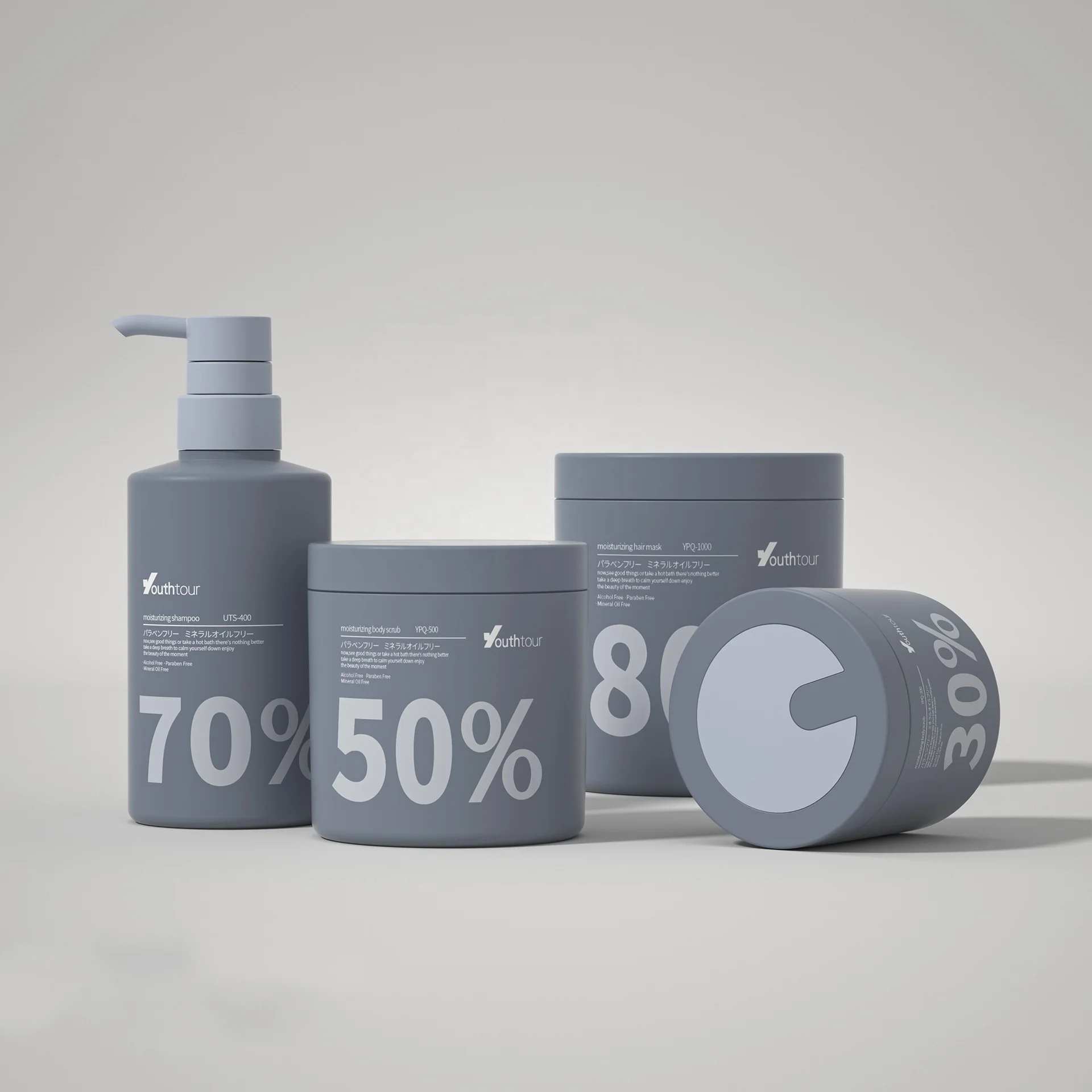 2024 New Style 300ml 500ml 1000ml cream jar for body scrub face hair conditioner tub container exfoliator cosmetic packaging