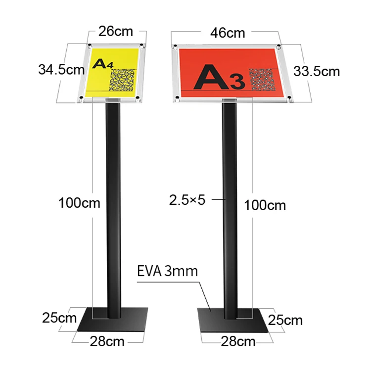High Quality Acrylic Sign Display Stand with Metal Holder