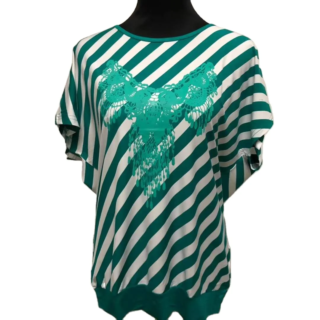 
Women T-shirt Stock Lot Garments YIwu Blusa Camiseta Mujer Chemisier Femme Summer Loose Young Ladies Girls Tops Thin Blouse 