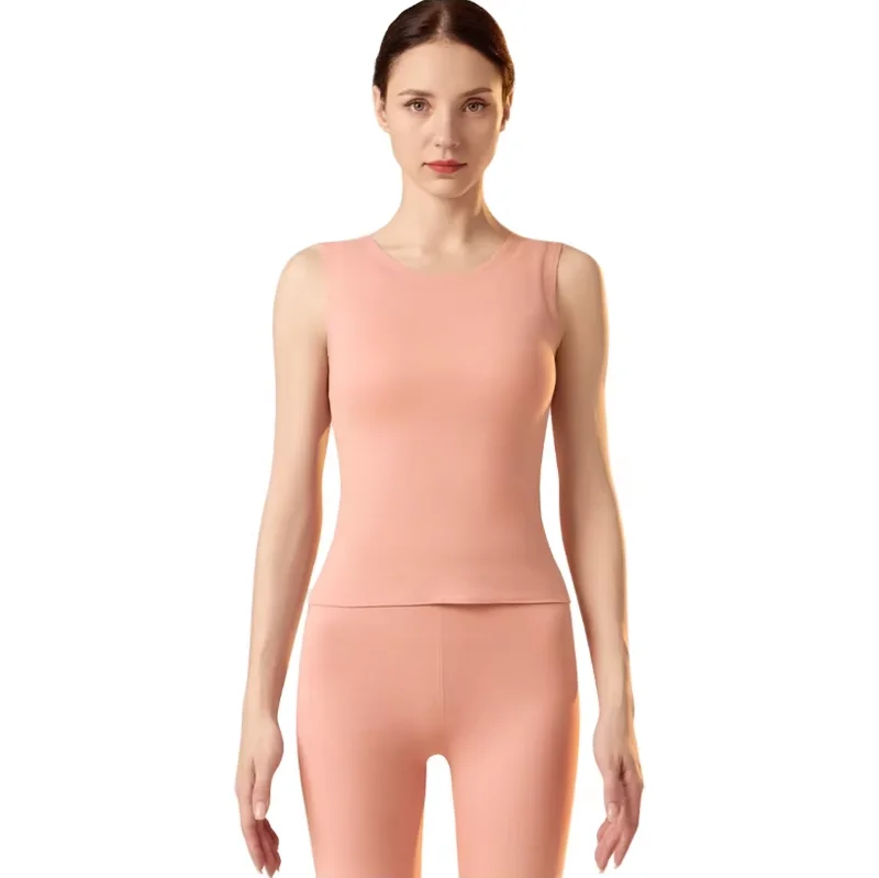 Seamless Warm Camisole For Women With Breast Pad Autumn And Winter Fleece Thickened Camisole Wool Padded Undergarments
