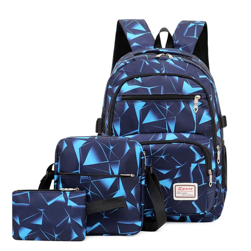 New arrival cartoon kids teenage girls boy student child set book backpack school bag