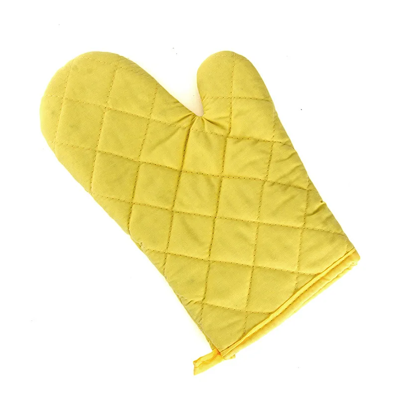 Wholesale custom plain baking oven gloves quilted cotton lining oven mitt for kitchen