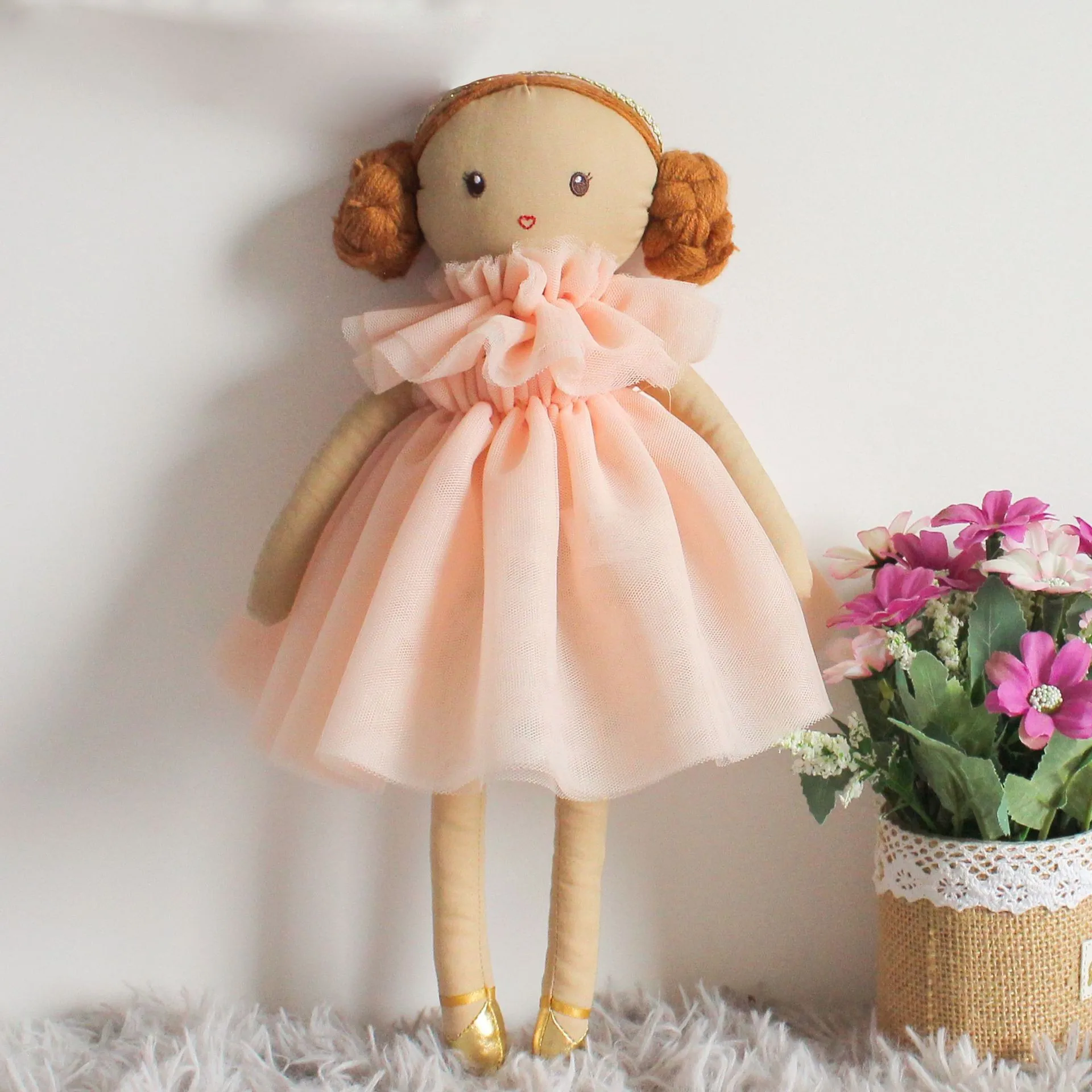 Wholesale Princess dress dolls Cute wear lace dress plush toys sleeping soothing doll Rag super soft girl gift