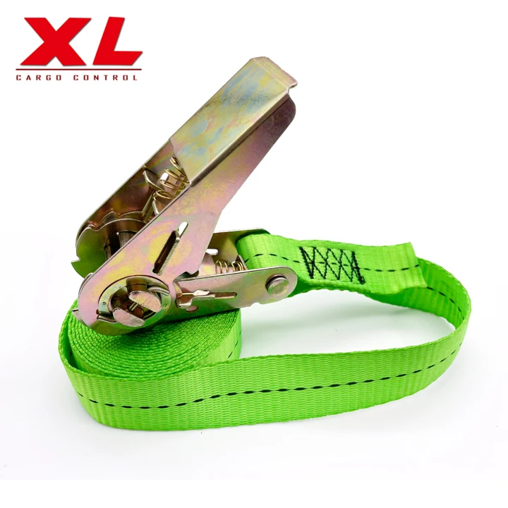 Ex-factory price 1 inch 25mm 800 kg tie down spanzet lashing ratchet straps