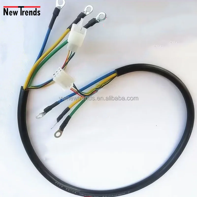 3 4 6 Square 2M Motor Extension Core Wire High Temperature Resist Copper Harness And Junction Box For Electric Tricycle