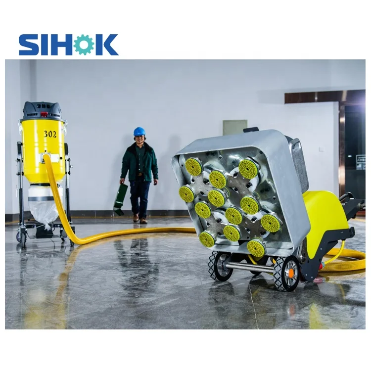 High efficient electric gear driving floor grinding machine large area concrete grinder for