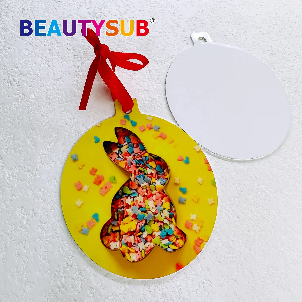 BEAUTYSUB Longstar HD Sublimation aluminum Ornament white heat transfer photo printable metal coating blanks Cut by CNC router