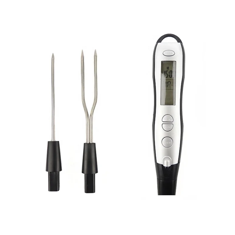 Household Digital Plastic BBQ Thermometer With Fork