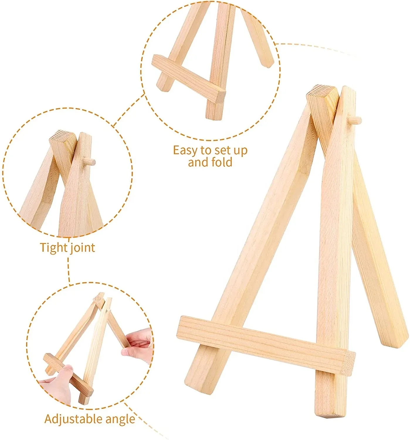 Multi-size Mini Wood Artist Tripod Embroidery Holder Desktop Stand Painting Easel for Photo Painting Display Holder Frame