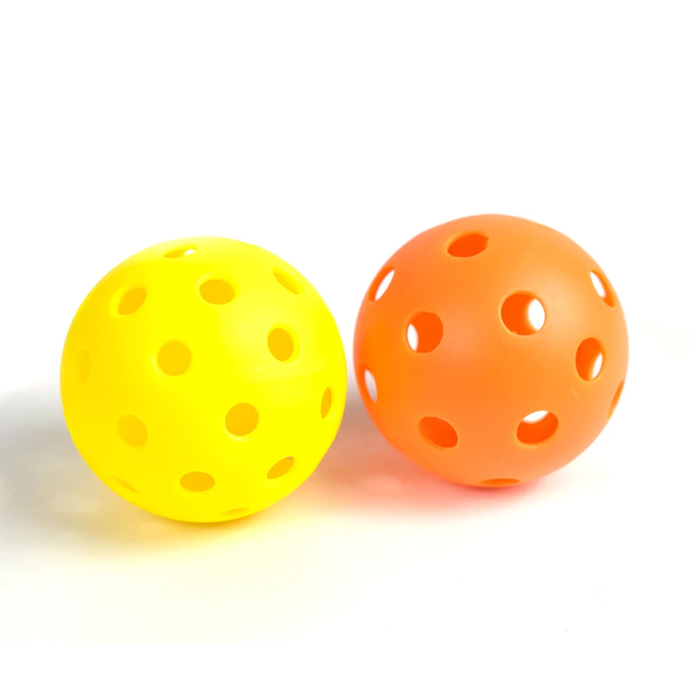High Quality Custom logo color balls durable 26holes indoor 40 holes outdoor picklelball PP pickle ball