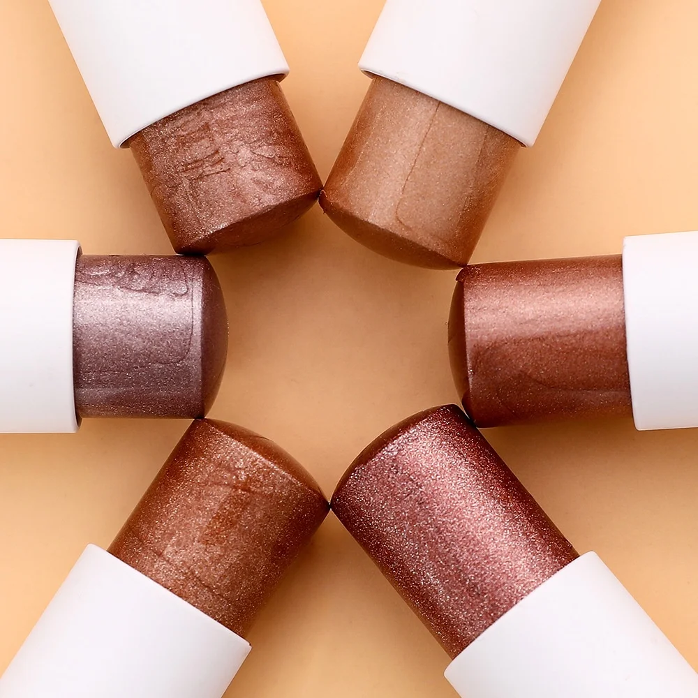 OEM Logo Multifunction Highlighter Contour Stick lip balm Simple Plastic Tube Custom Moisturizing Non Smudging Face Makeup Stick