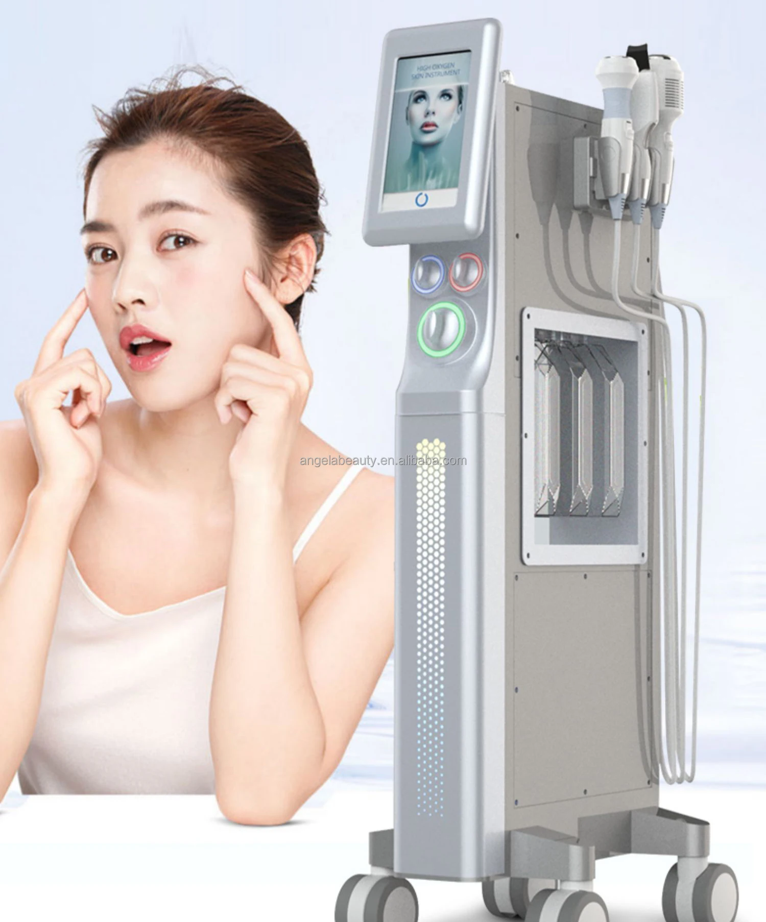 2022 High quality 6 in 1 Hydra cleaning water jet beauty machine facial care oxygen equipment small bubble machine