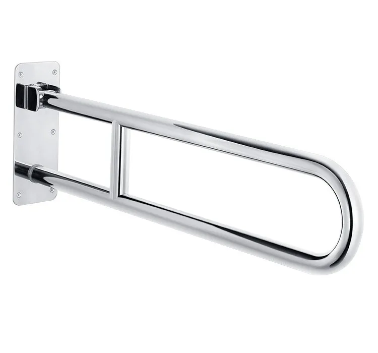 Wholesale U Shaped Folding Toilet Flip-Up Grab Bar 304 stainless steel Handicap Accessible Toilet Folding Grab Bar No reviews ye
