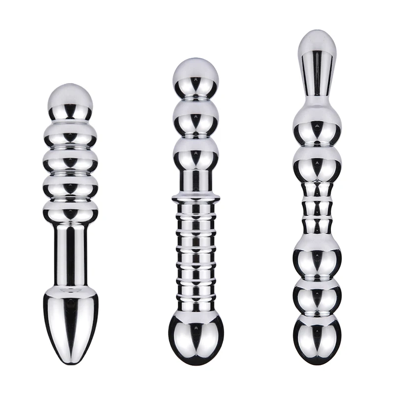 Aimitoy Double-Ended Aluminium Alloy Anal Dildo Male Anal Plug Ass Toys Double Metal Butt Plug