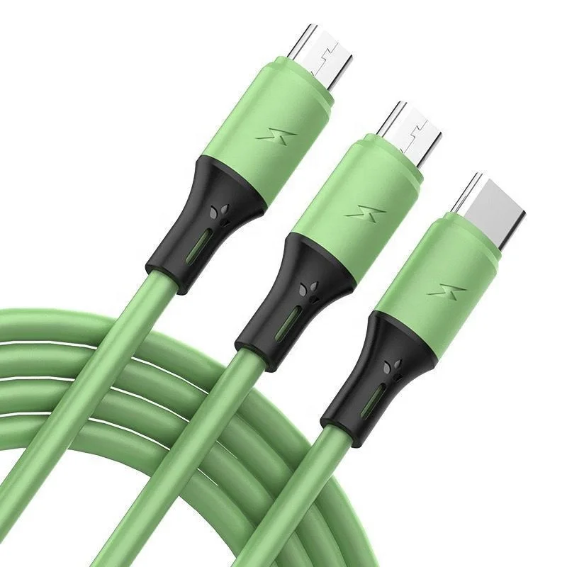 Cell Phone Cable Usb Charger Fast Charging lighting 3 in 1 Mobile Data Cable