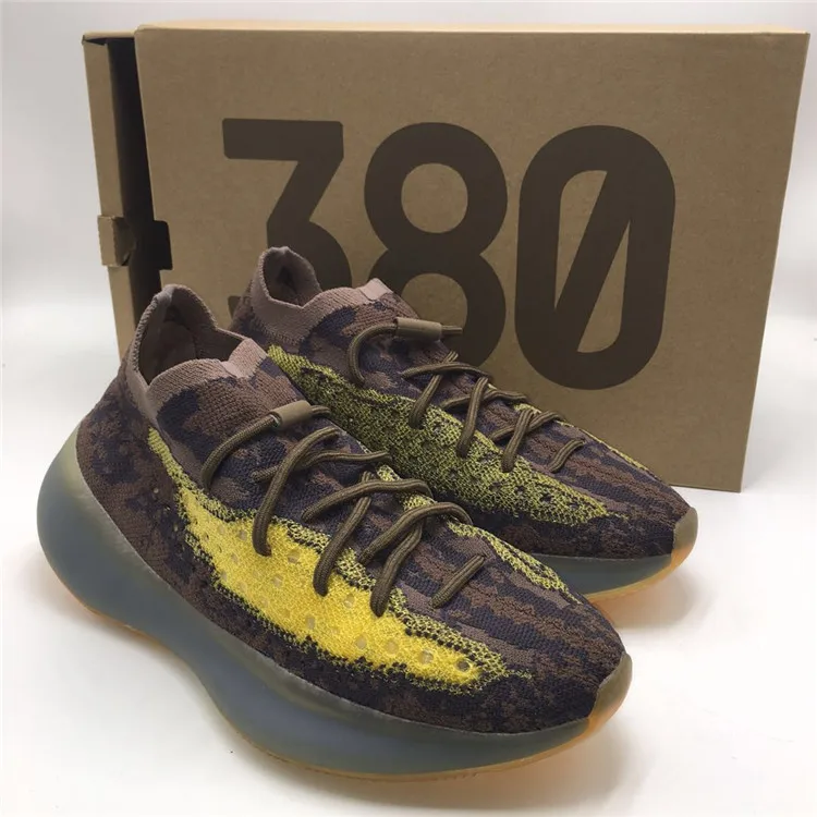 
Putian factory 1:1 Original Quality Yeezy 380 Pepper Onyx Mist Alien Black Sports Sneaker Running Shoes with Shoe Box 