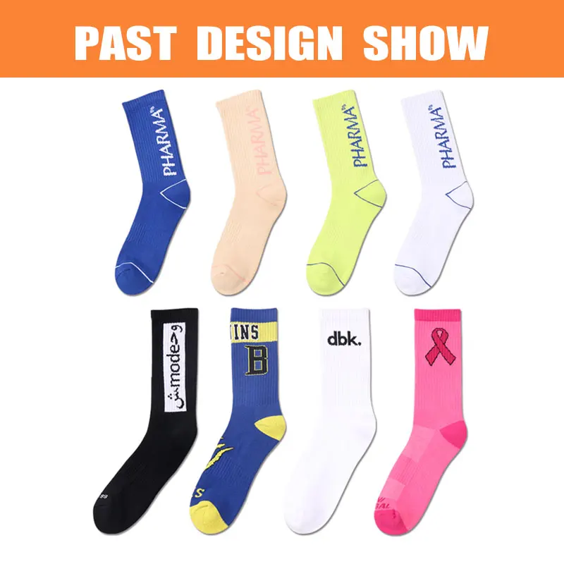Striped cotton crew sock design sock custom logo quality wholesale soft sport socks