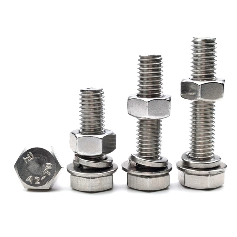 HSL 4mm stainless steel bolts and nuts a2/ 70 /310/316 stainless steel hex bolt fastener bolt hardware