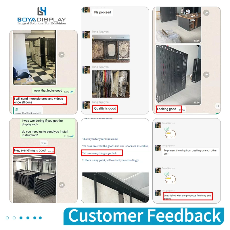 Customize High Quality Double Side Metal Stone Granite Marble Stone Big Slab Display Stand Rack With Light