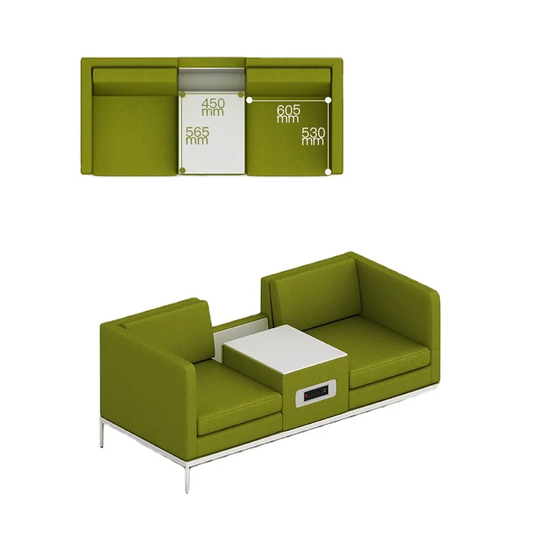 Designer Public Area Fabric Upholstered Hotel Hall Lobby Waiting Modern Sofas