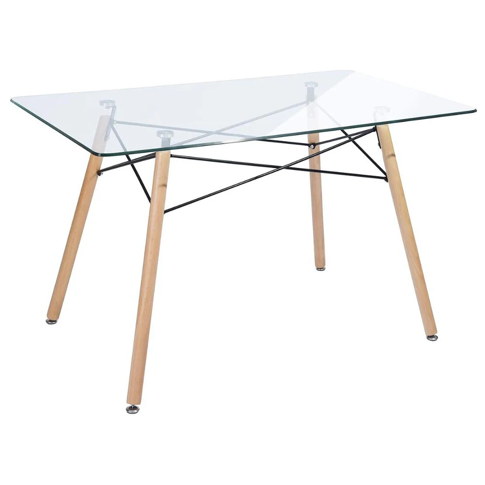 Nordic Modern High Quality Cheap Dining And Chair For 6 Chairs Set Chrome Frame And Glass Top Round Coffee Table