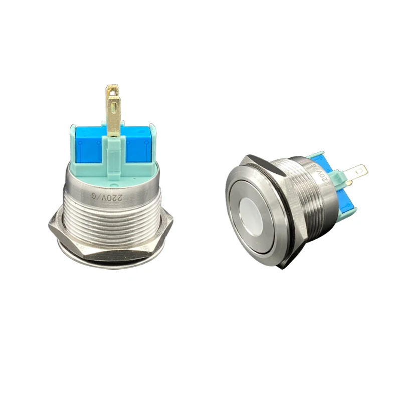 
22mm red yellow blue green waterproof car light metal indicator 24V220V6V12V 