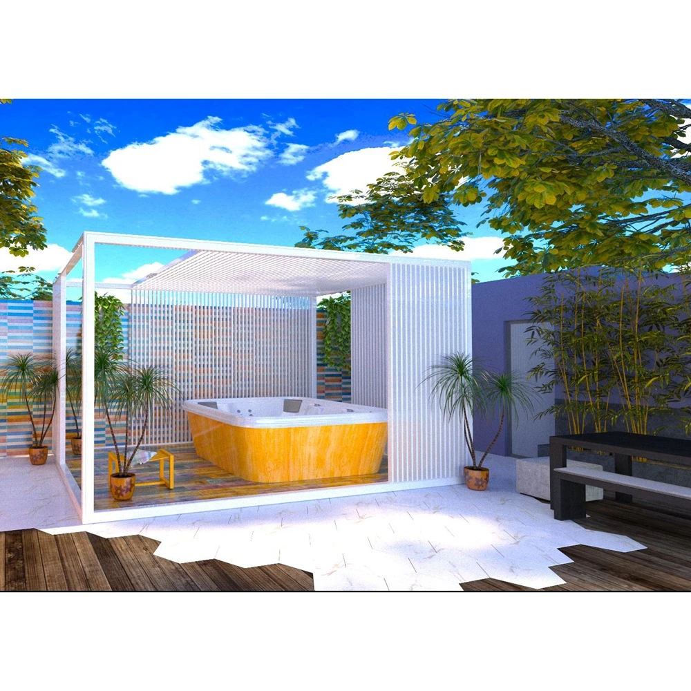 Pergola Outdoor Aluminium Hot Aluminum Pergolas Tub Sauna Part Spare Tubs And Hottub Sunrooms Gazebos Portable Sale  Spa Gazebo