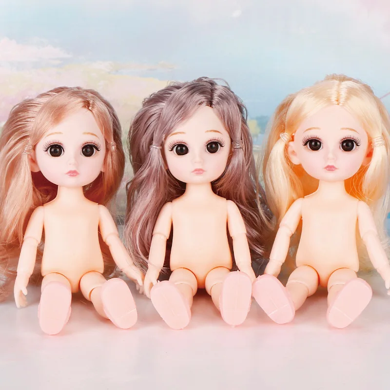 Оптовая продажа, ПВХ, 17 см, 3D глаза, красивое платье, принцесса, лоли, набор кукол, детские игрушки для девочек