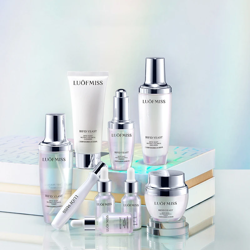 OEM LUOFMISS korean split yeast retinol magic color whitening moisturizing anti aging herbal skin care set