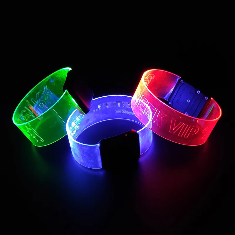 Праздничный светодиодный браслет со звуковой активацией для концерта, мигающий браслет, регулируемый светодиодный браслет