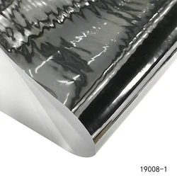 Waterproof Metallic Silver Mirror TPU Decorative Reflective Faux Leather for Making Bags/Shoes/Crafts