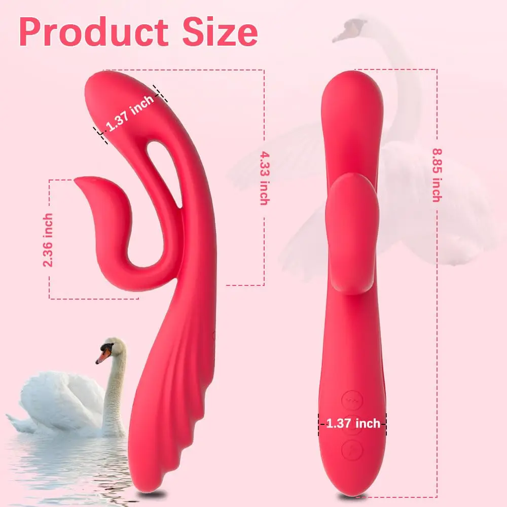 APP Control G Point Nipple Clitoral Stimulation Swan Vibrator Adults Sex Toys G-Spot Massage Rabbit Vibrator For Women Couples