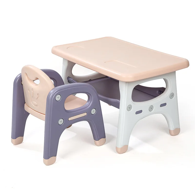 
Hot sale children furniture kids plastic table and chair set study desk homework table learning furniture 