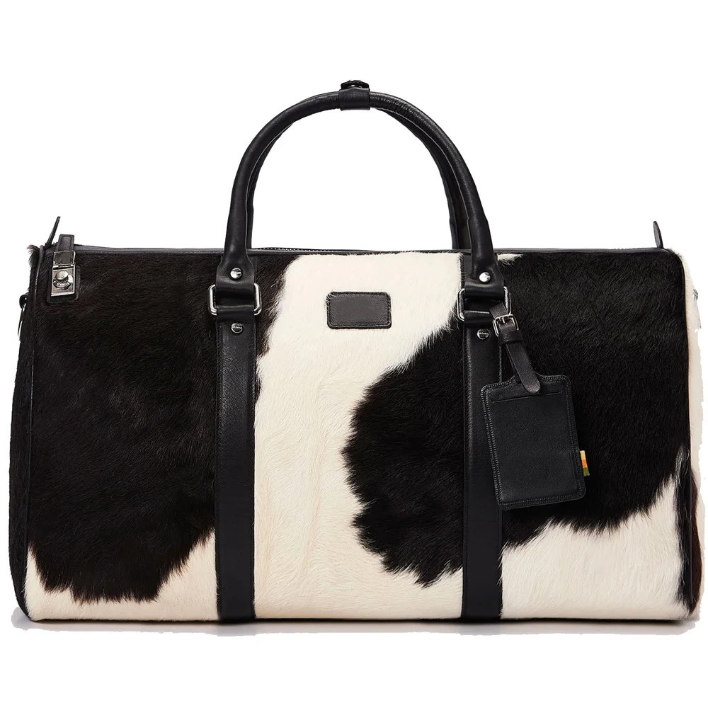 Manufacturer Custom Logo Designer Luxury Fashion Premium Large Waterproof Vegan Fur Leather Travel Duffle Bags For Men Women