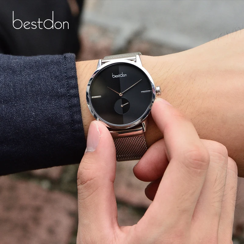 Quick Release Milanese Strap Couple Watch Japan Movt Pair Watch Minimal Lovers Watch