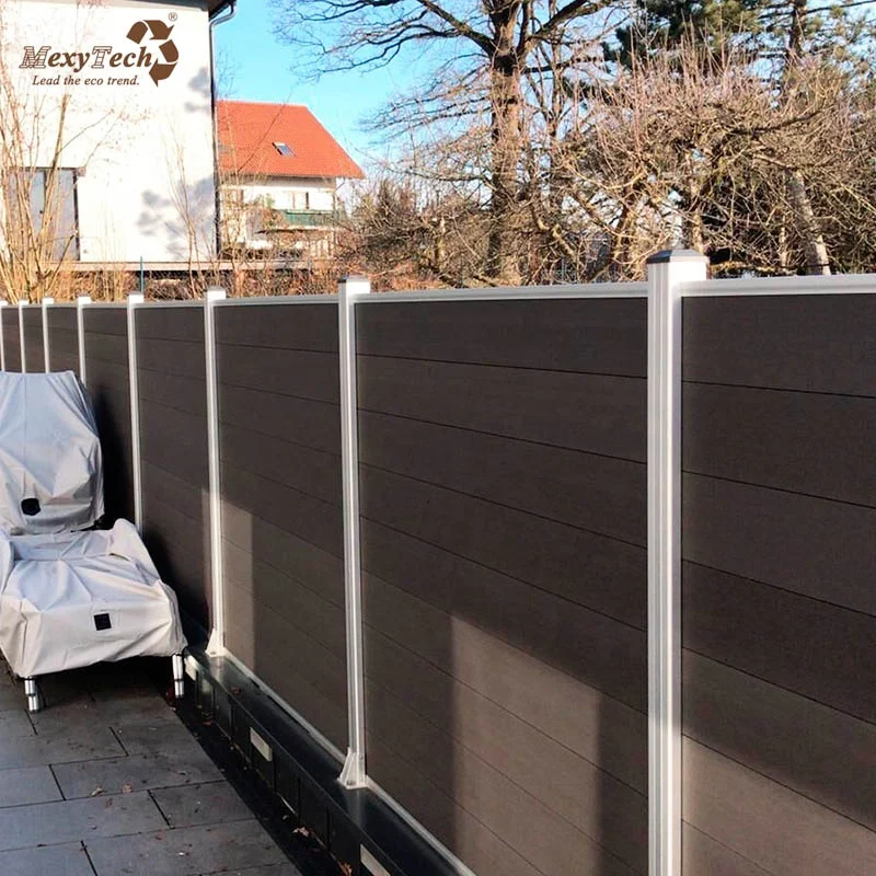 
Mecofence wpc garden fence panel with aluminium post 