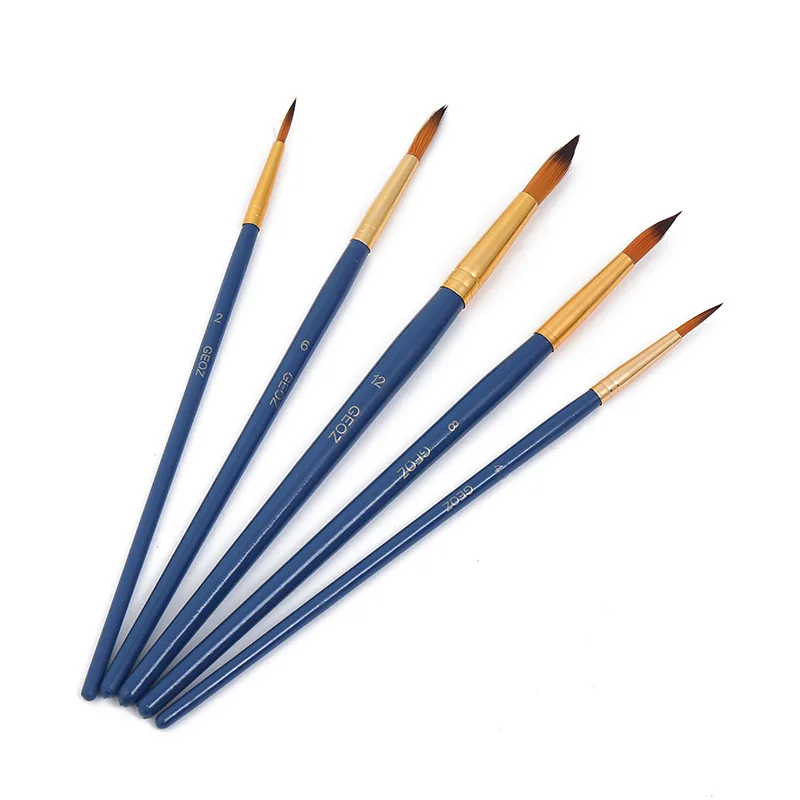 Paint Brushes Set 5 Pcs for Acrylic Oil Watercolor Face Body Gouache Painting Nice Gift Art hobbyist Kids Adults