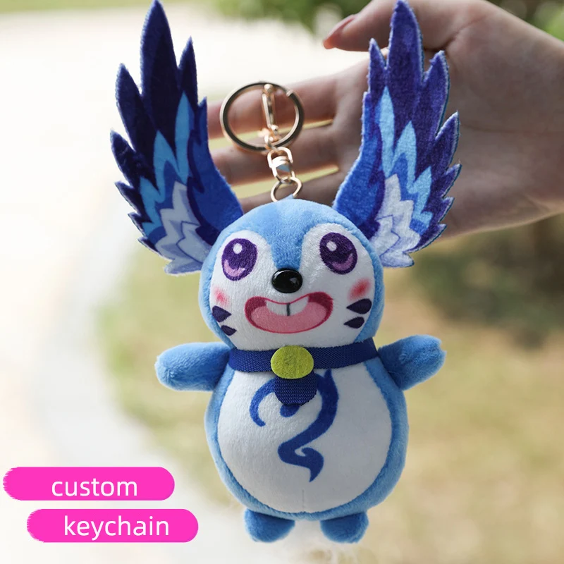 
Wholesale Cheap Promotion Custom LOGO Mini Animal Plush Keychain Kids Backpack Bag Soft Stuffed Classic toy design service 