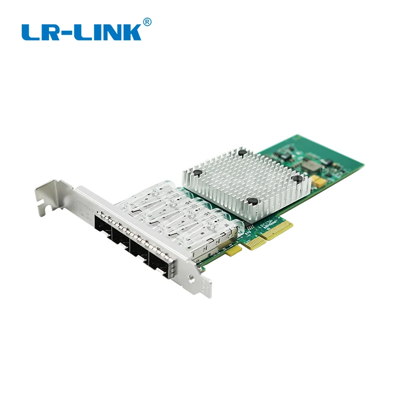 PCle X4 Quad-port Fiber Gigabit Ethernet Server Adapter NIC Network Interface Cards Based Intel I350 LREC9714HF-4SFP