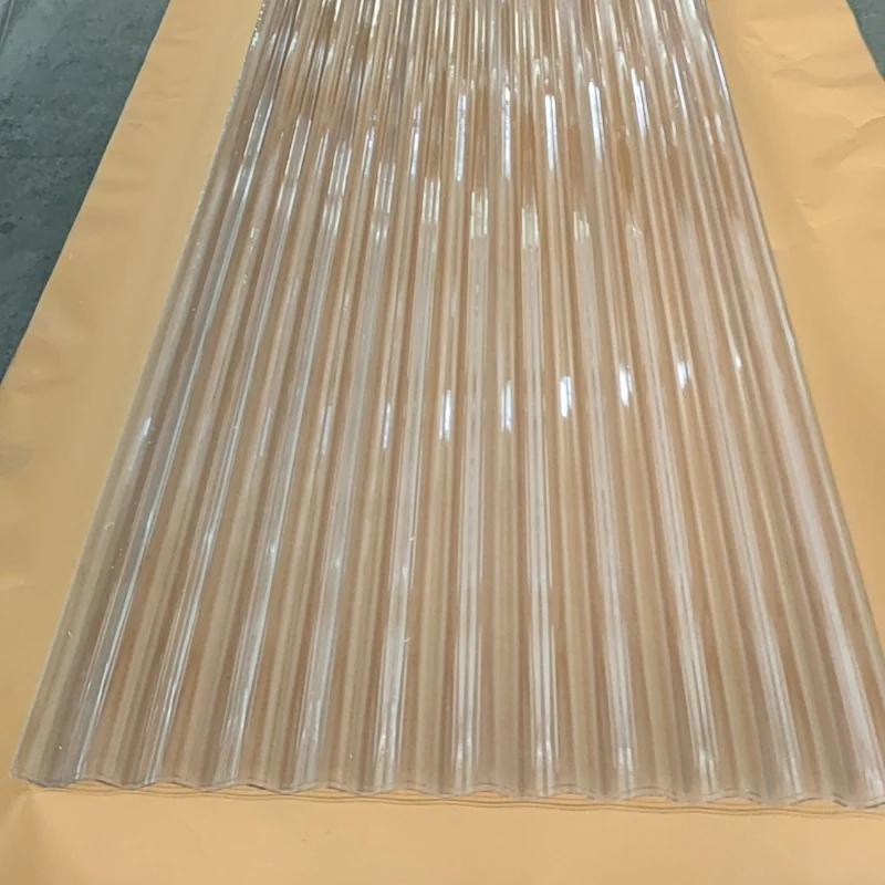 clear and transparent corrugated polycarbonate roofing sheets as house roof cover material