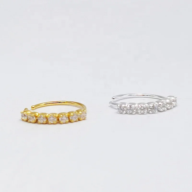 Fashion 925 Sterling Silver  Nose Ring Hoop Piercing Jewelry for women