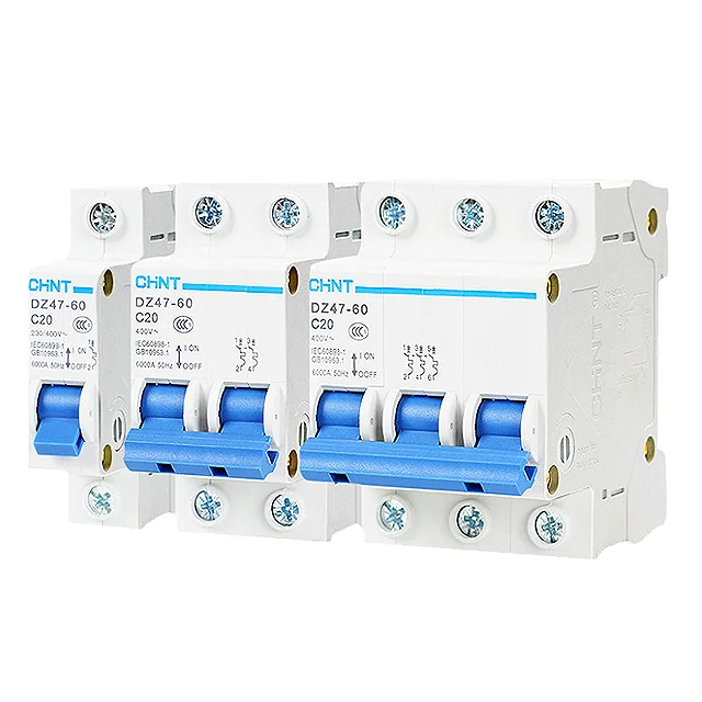 Brand new original Chin-t miniature circuit breaker dz47-63 series 1p 2p 3p 4p MCB contacteur chint